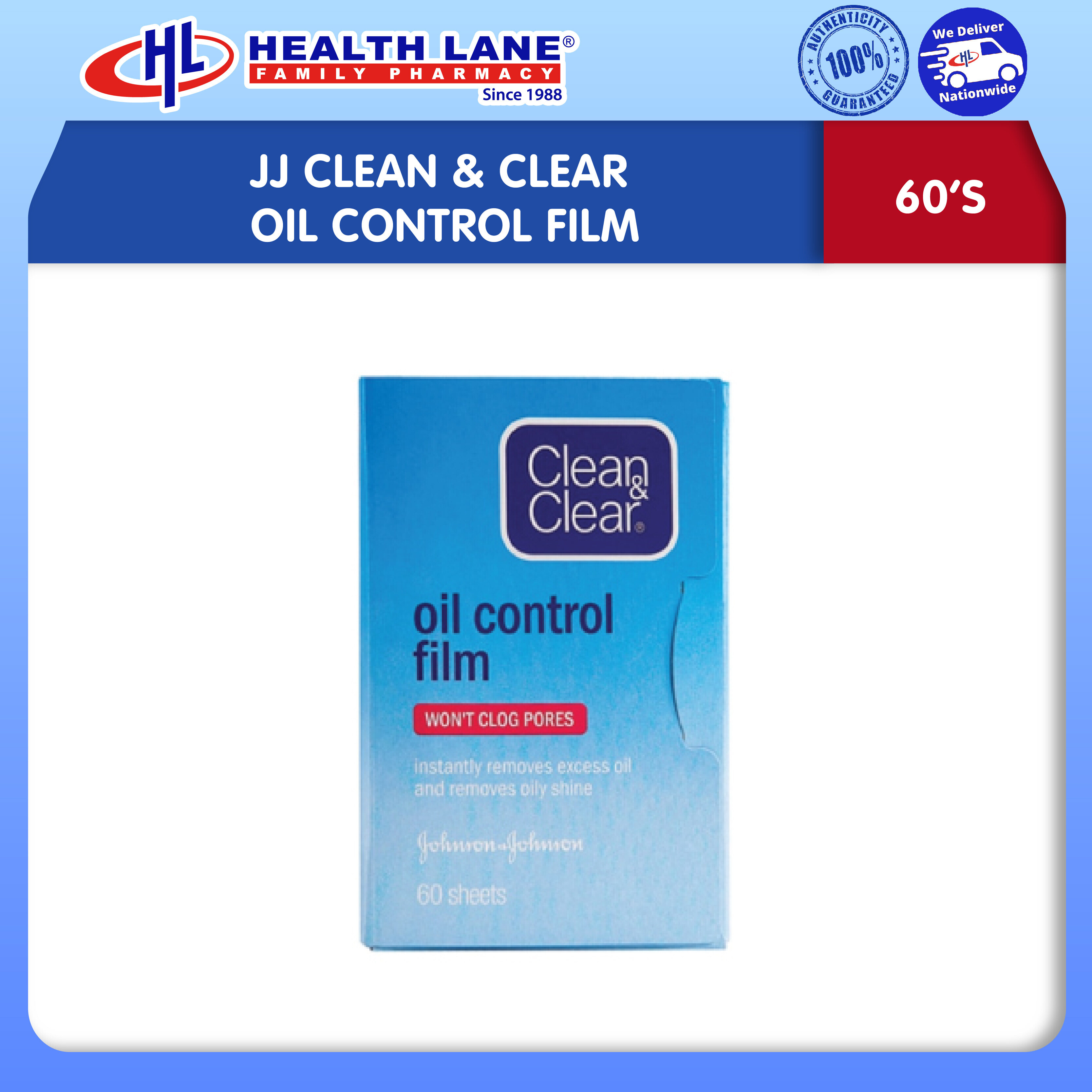 CLEAN & CLEAR PENGAWAL MINYAK FILM (60'S)